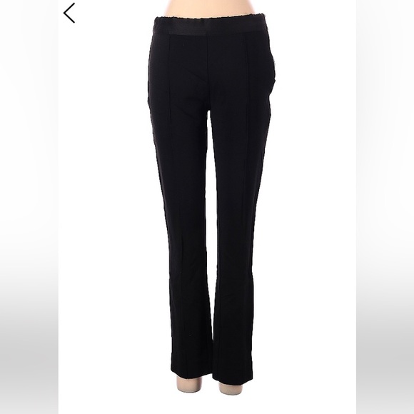 Everlane Stretch Ponte Skinny Pants Side Zip Pintuck Seam Detail Black Size 6 - Picture 5 of 7